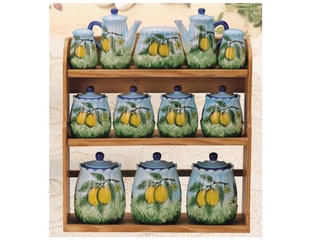 Ceramic 12-pc Canisters Set