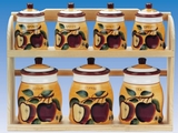Ceramic 7-pc Canisters Set