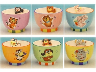 Ceramic Animal Bowls (set of 6)