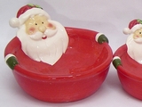 Middle Ceramic Santa Candy Dish
