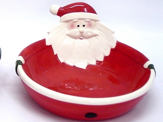 Big Ceramic Santa Candy Bowl