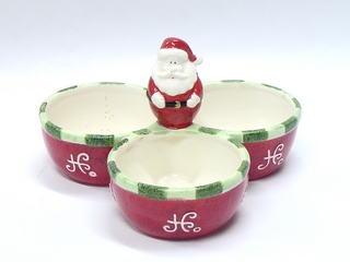Ceramic Hoho Santa Condiment Set