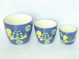 Ceramic 3-pc Bee Flower Pot(set of 3)