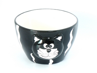 Ceramic Black Cat Bowl