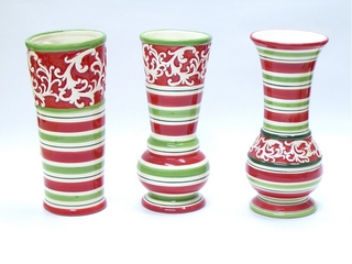 Ceramic 3-PC RWG Flower Vase(set of 3)