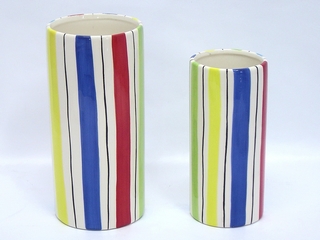 Big Ceramic Stripe Color Utensil Holder