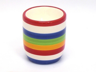 Ceramic Round Stripe Color Egg Cup