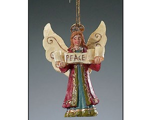 Resin Peace Angel Ornament