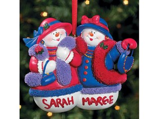 Polyresin Red and Wild Snowlady Friends Ornament