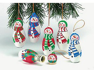 Resin Opening Snowman Ornaments