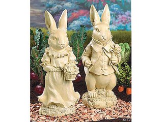 Resin Rabbit Garden Statue