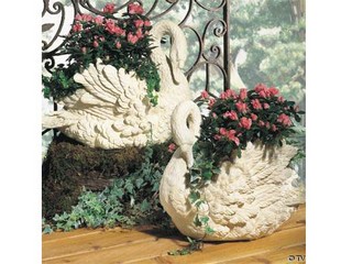 Resin Swan Planters