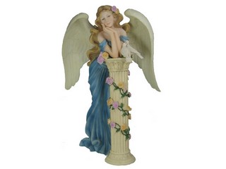 Resin Angel FigurineOn Pillar
