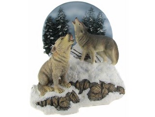 Polyresin Young Wolves Figurine