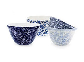 Stoneware Cobalt Mixing Bowls - Set of 4 