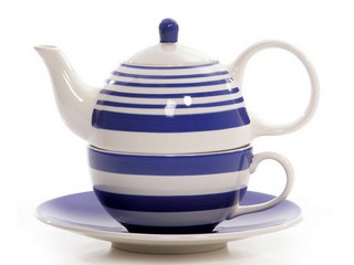 Stoneware tea for one set (ocean blue)