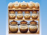 Stoneware 12-pc Canister Set