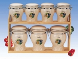 Stoneware 7-pc Canisters Set