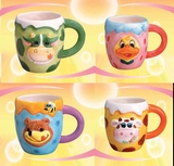 Ceramic Animal Mugs (set of 4)