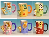 Ceramic Animal Mugs  (set of 6)