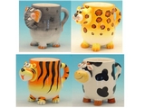 Ceramic Animal Mugs  (set of 4)