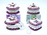 Porcelain Hinged box(set of 4)