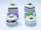 Porcelain Hinged box (set of 4)